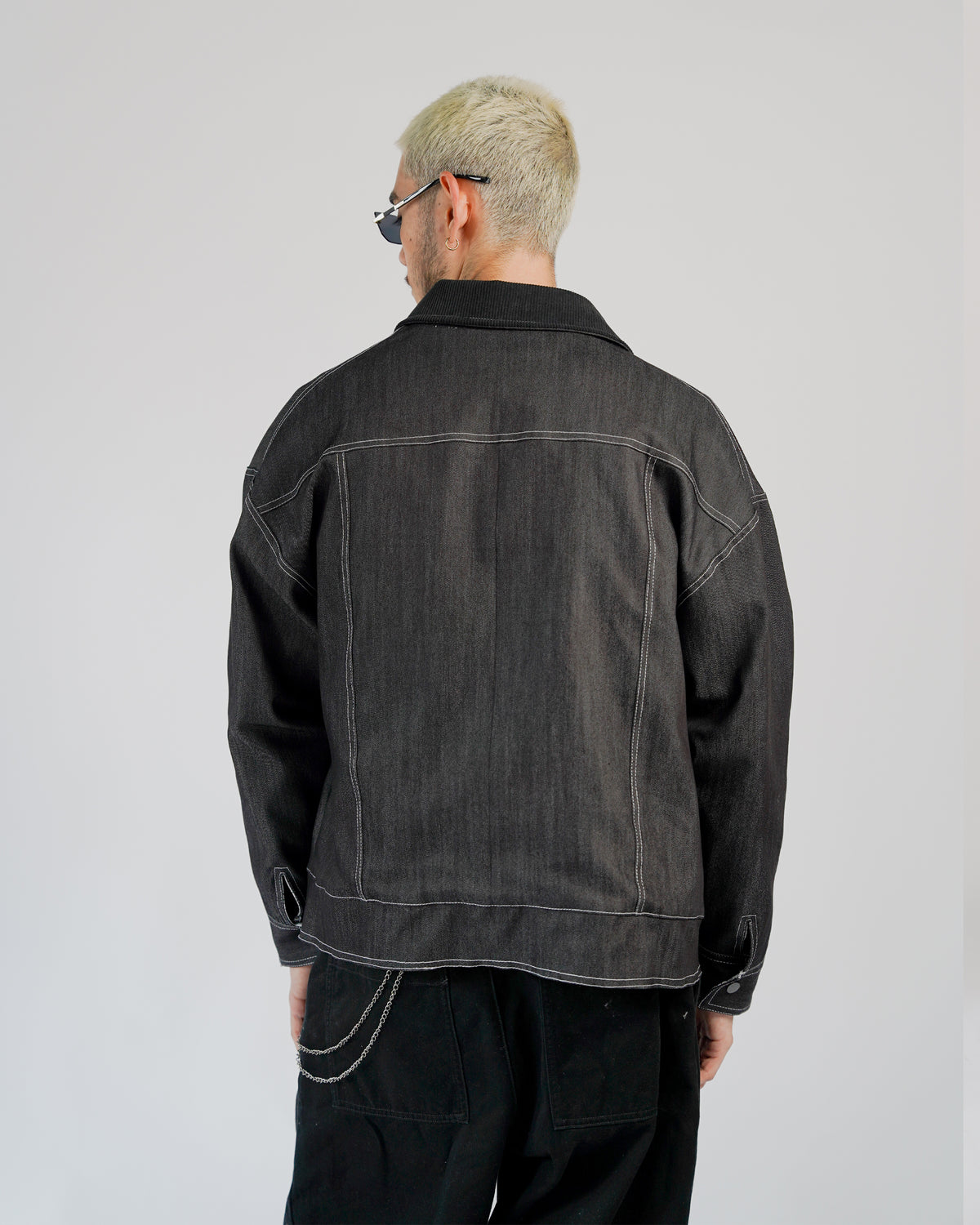 QUEST DENIM REVERSE-STITCH WORK JACKET