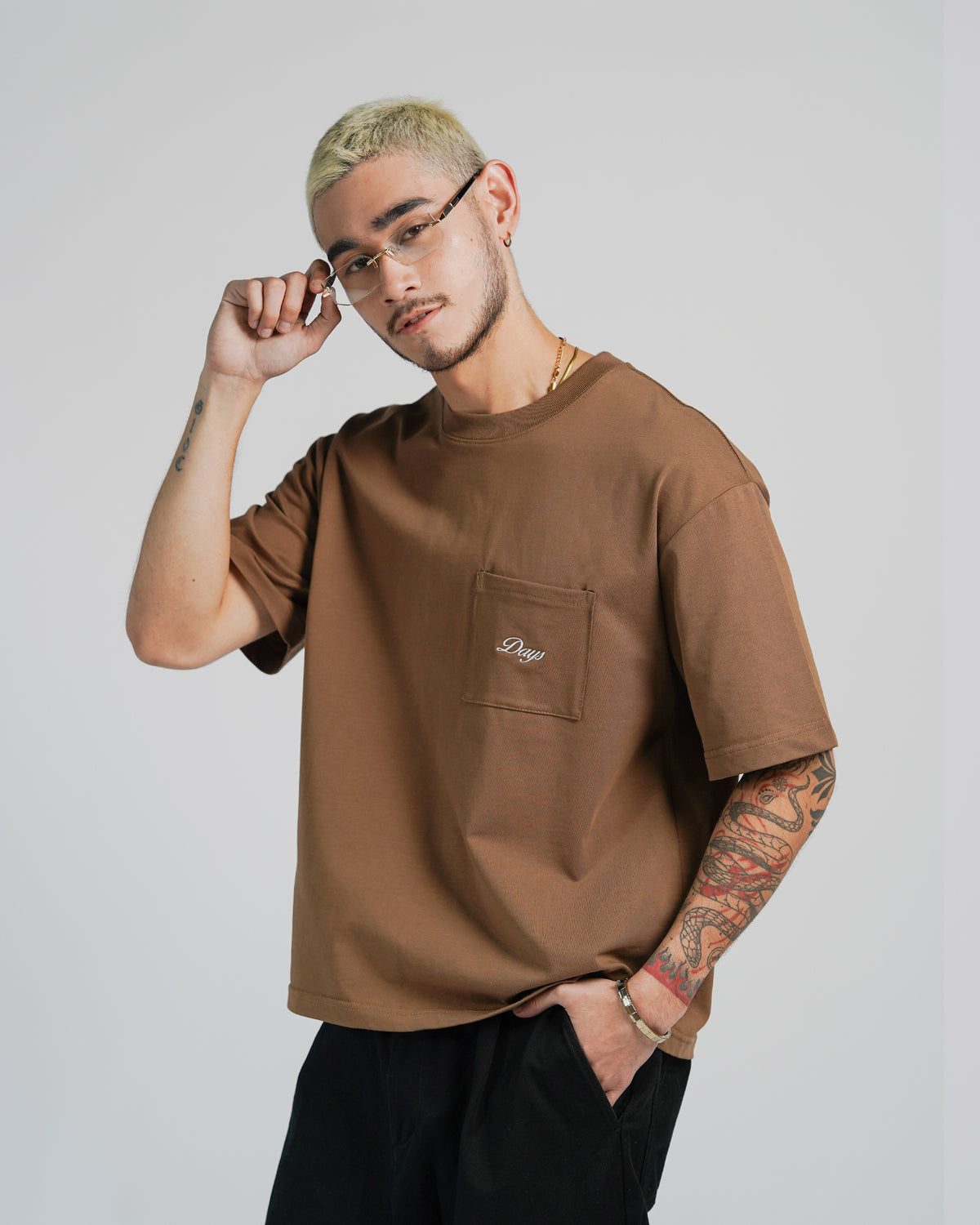 HERITAGE-240 LOOSE/CROPPED-FIT POCKET SHIRT