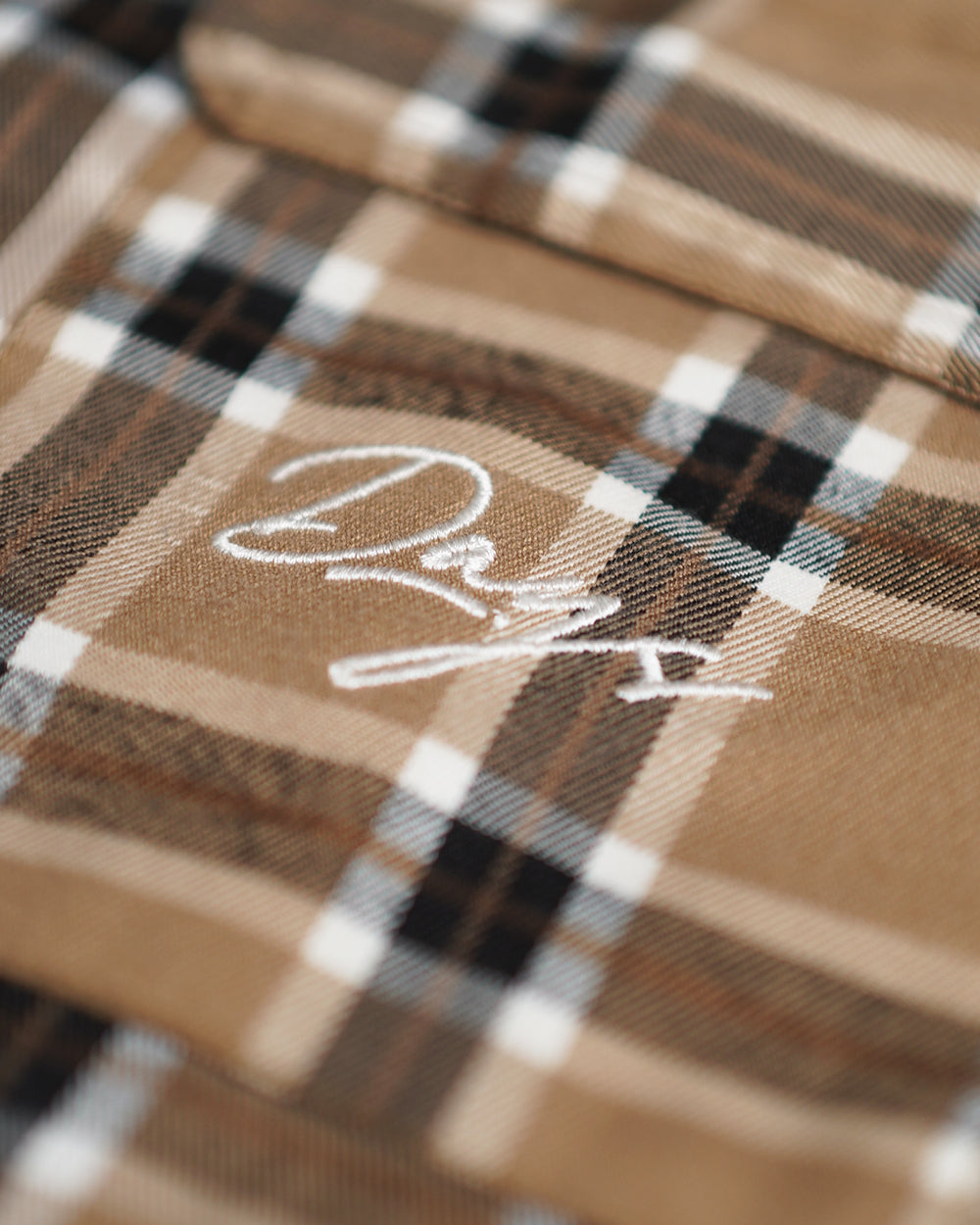 CAMEL PLAID OVERSIZED SHIRT