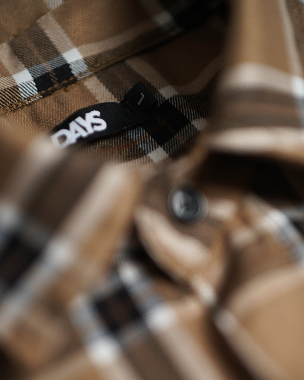 CAMEL PLAID OVERSIZED SHIRT