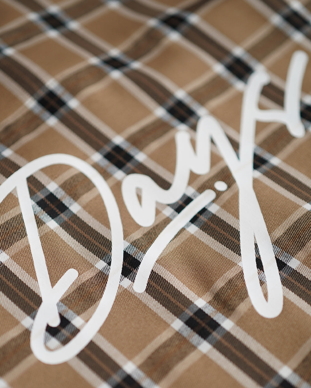 CAMEL PLAID OVERSIZED SHIRT