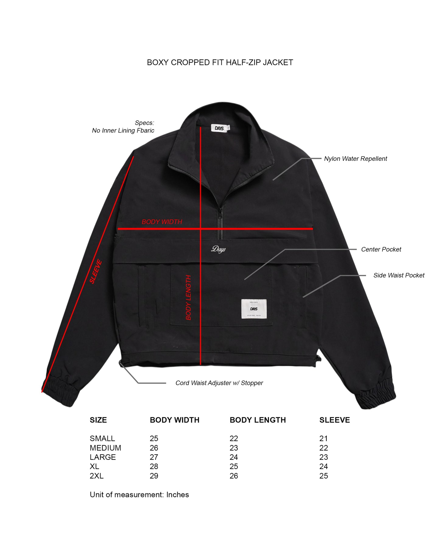 OFF-GRID BOXY CROPPED ANORAK (HALF-ZIP) JACKET