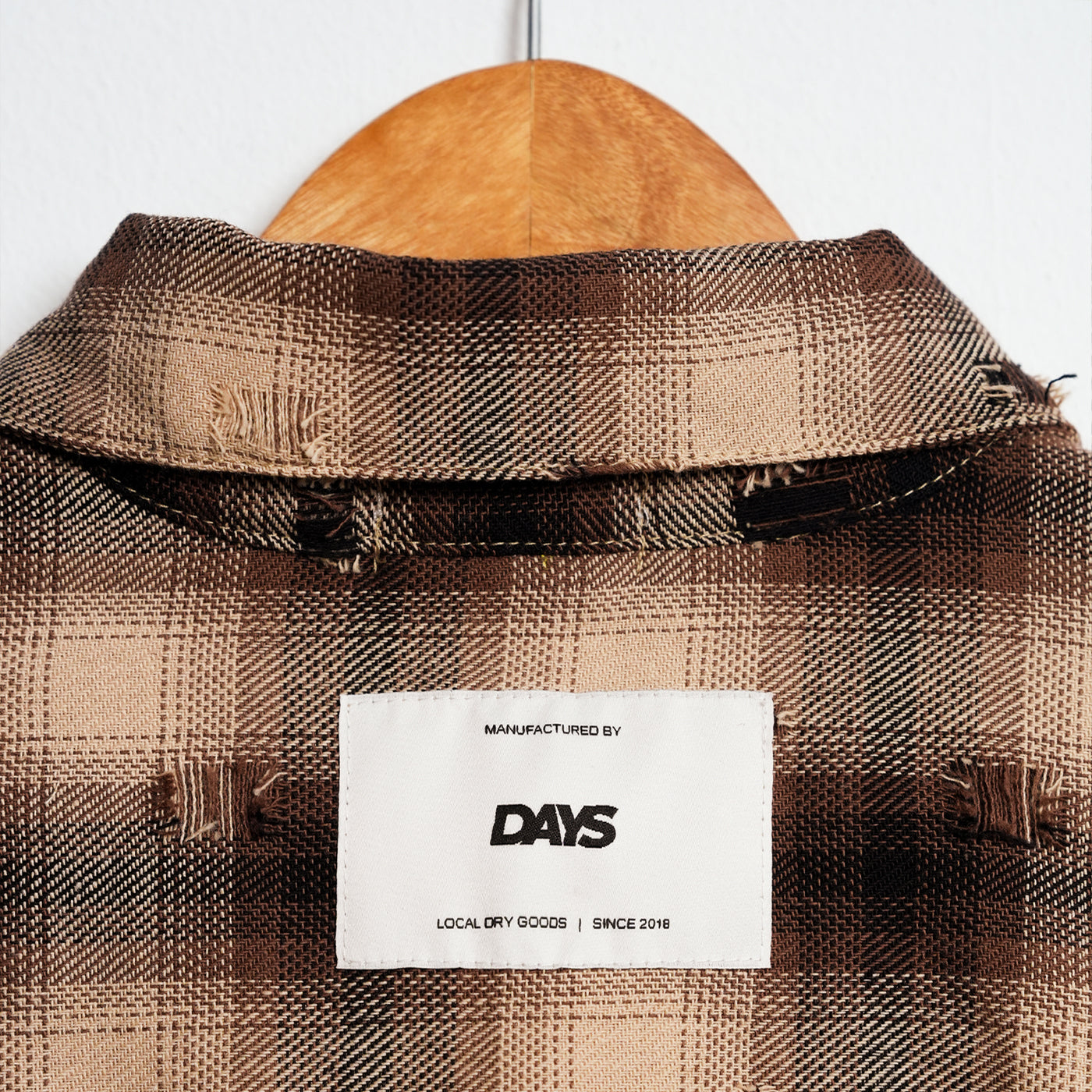 TARTAN DISTRESSED OVERSIZED BOXY FIT BUTTON-DOWN SHIRT