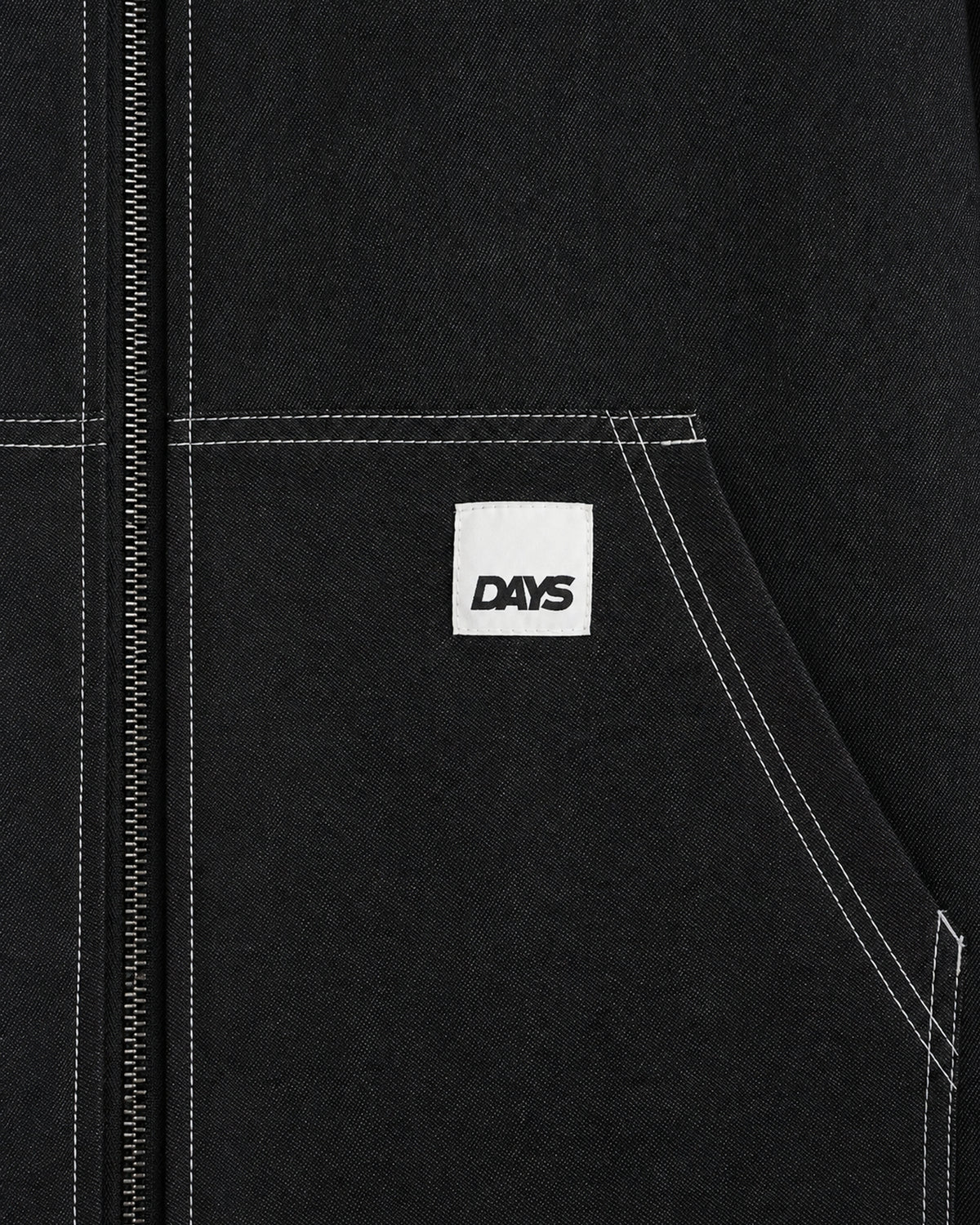 QUEST DENIM REVERSE-STITCH WORK JACKET