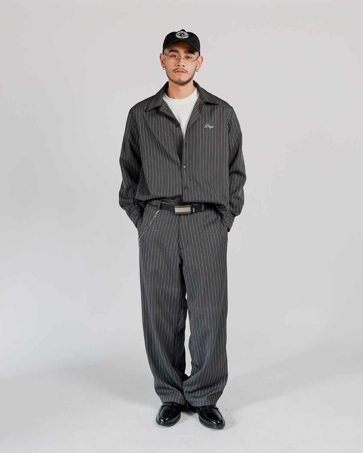 MONACO PINSTRIPE L/S BUTTON-DOWN SHIRT