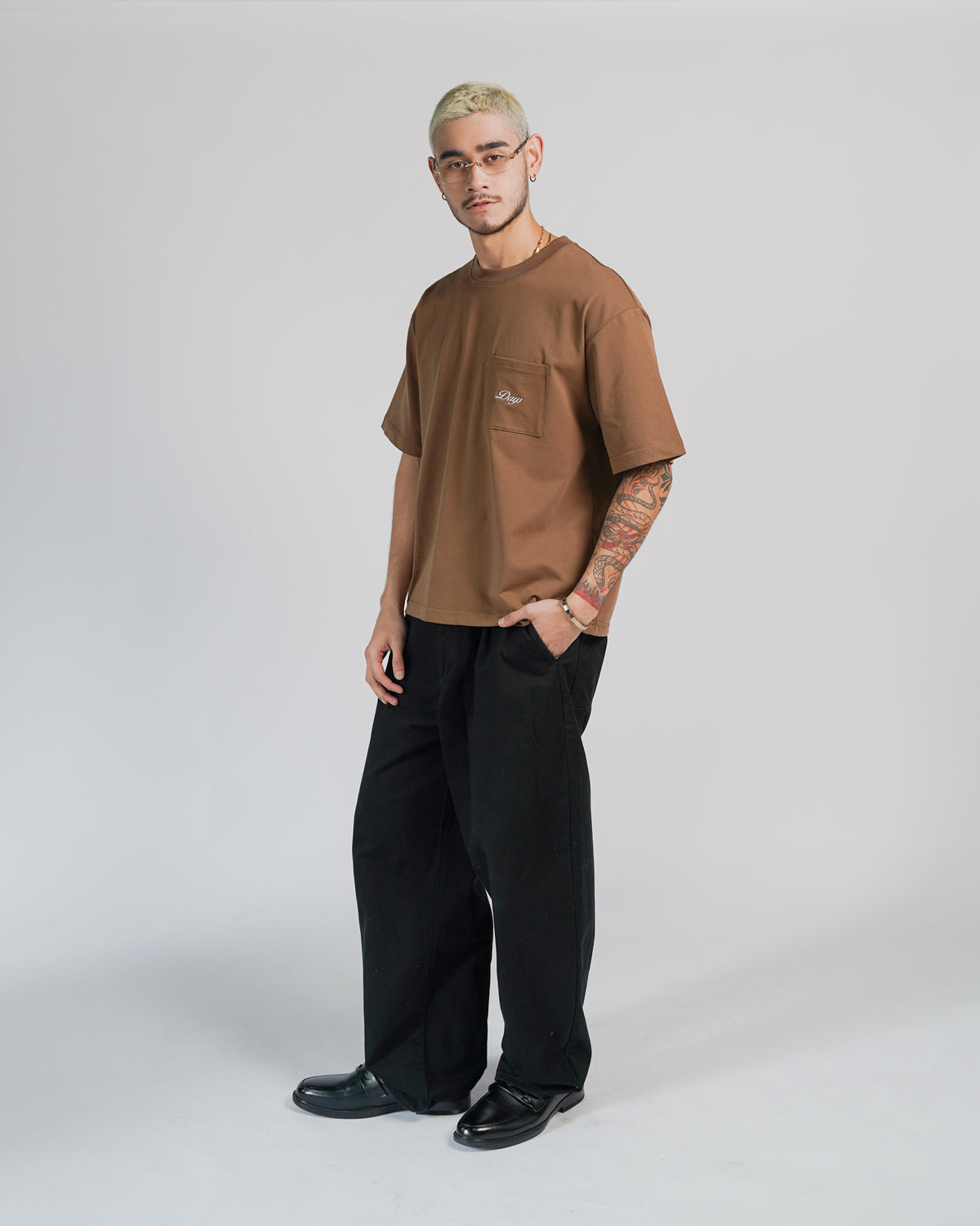 HERITAGE-240 LOOSE/CROPPED-FIT POCKET SHIRT