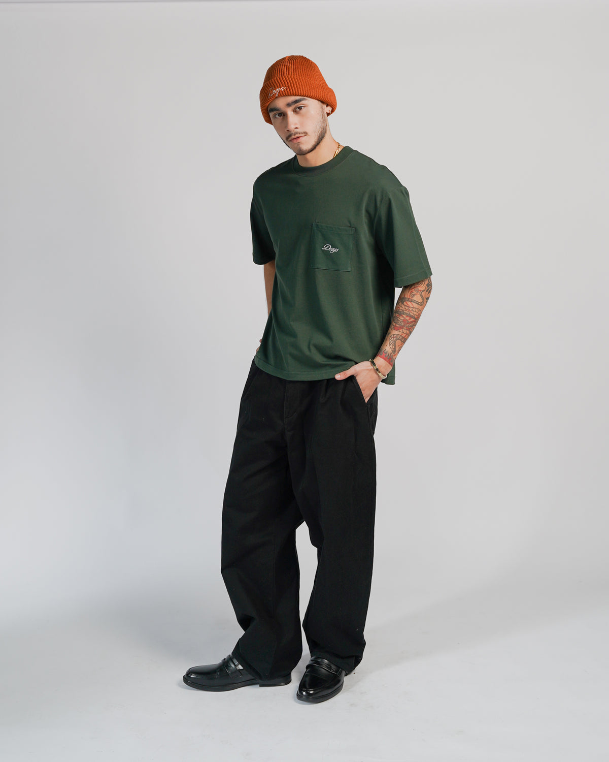 HERITAGE-240 LOOSE/CROPPED-FIT POCKET SHIRT