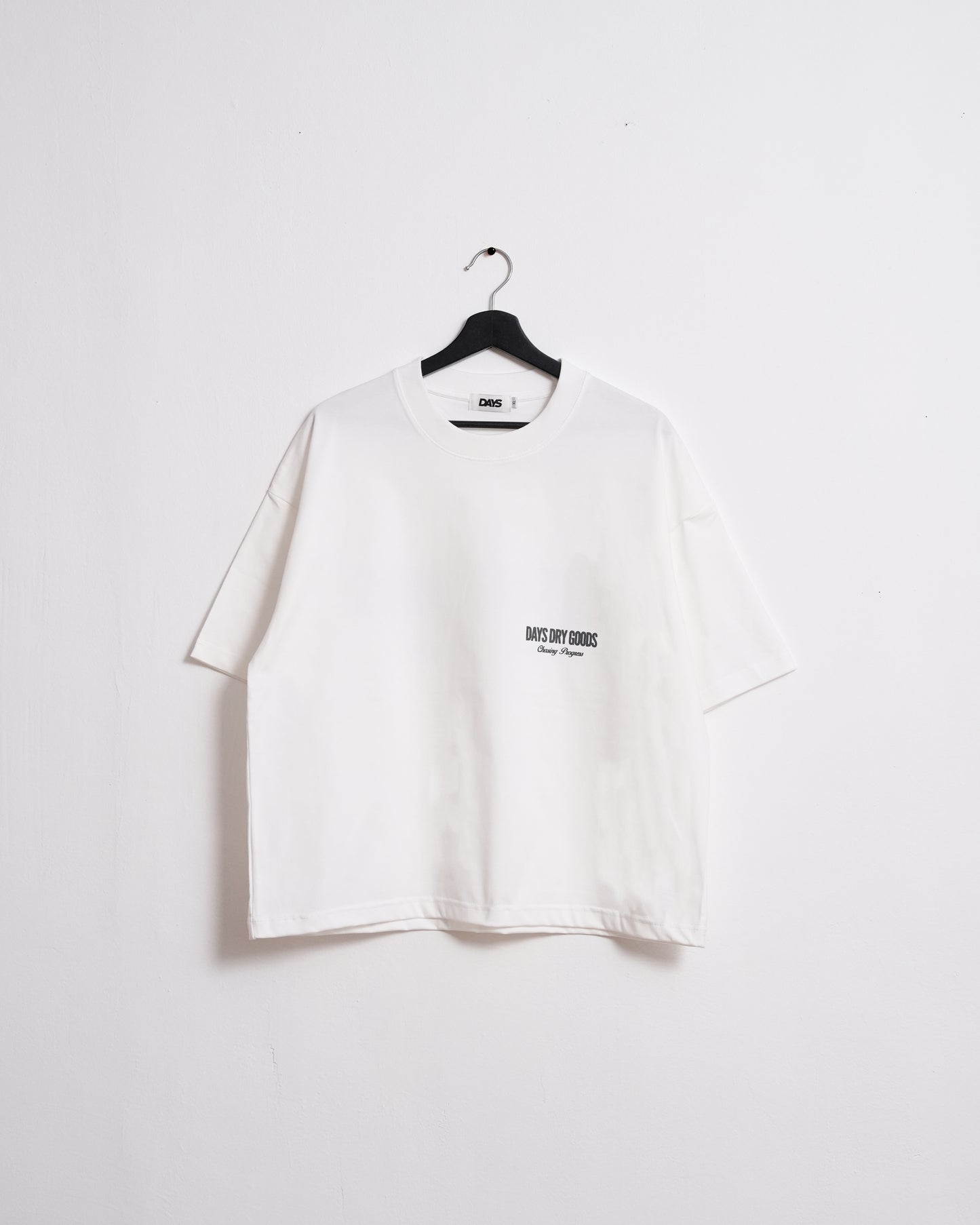 DRY GOODS WHITE — HERITAGE-300 OVERSIZED CROPPED FIT T-SHIRT
