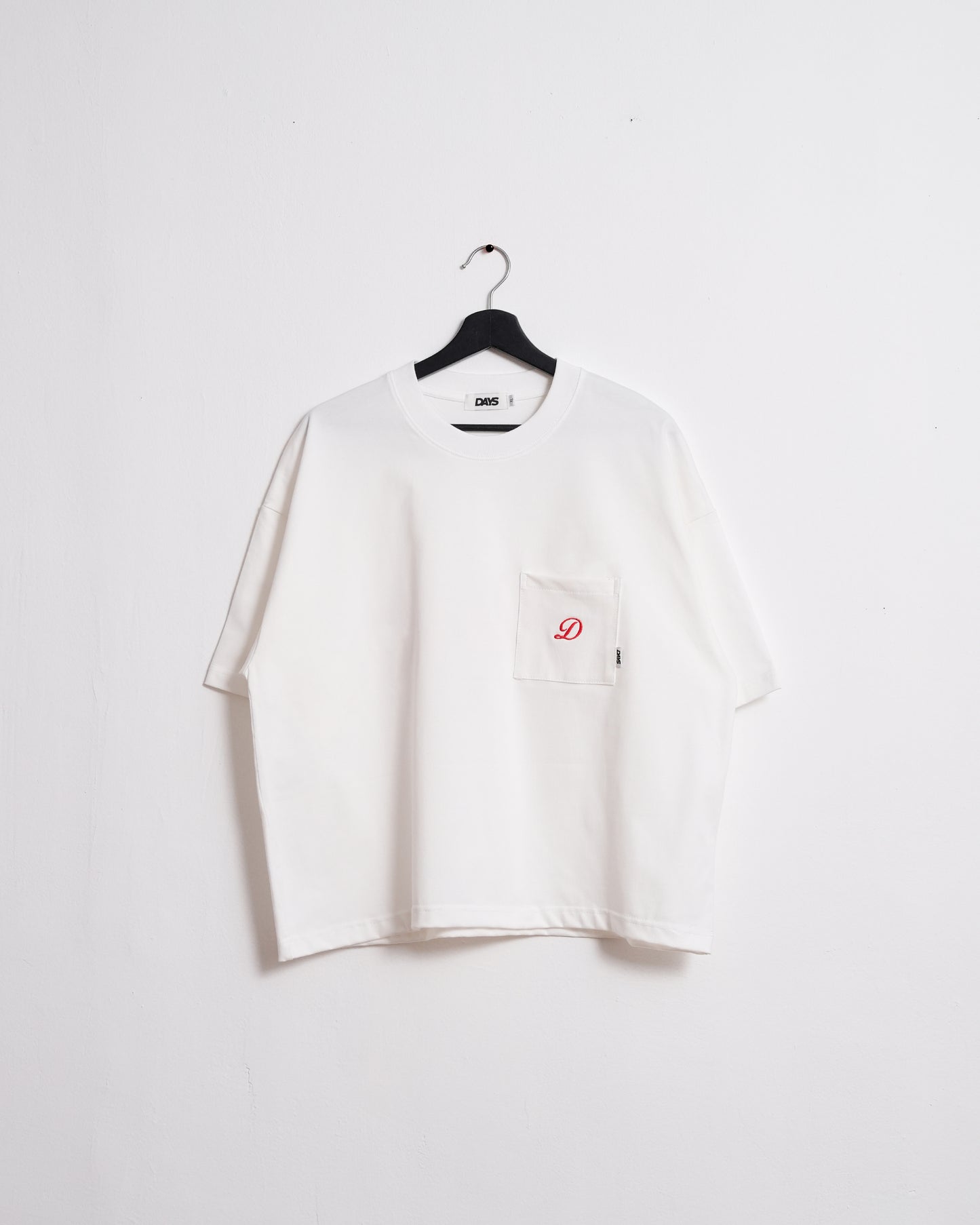 RED PARADISE — HERITAGE-300 OVERSIZED CROPPED FIT POCKET T-SHIRT
