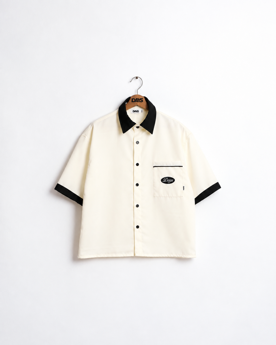 UNION LOOSE/CROPPED-FIT BOWLER SHIRT