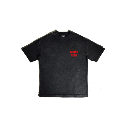 VISION ACID WASH BLACK SHIRT