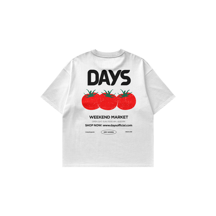 WEEKEND MARKET OVERSIZED POCKET  T-SHIRT
