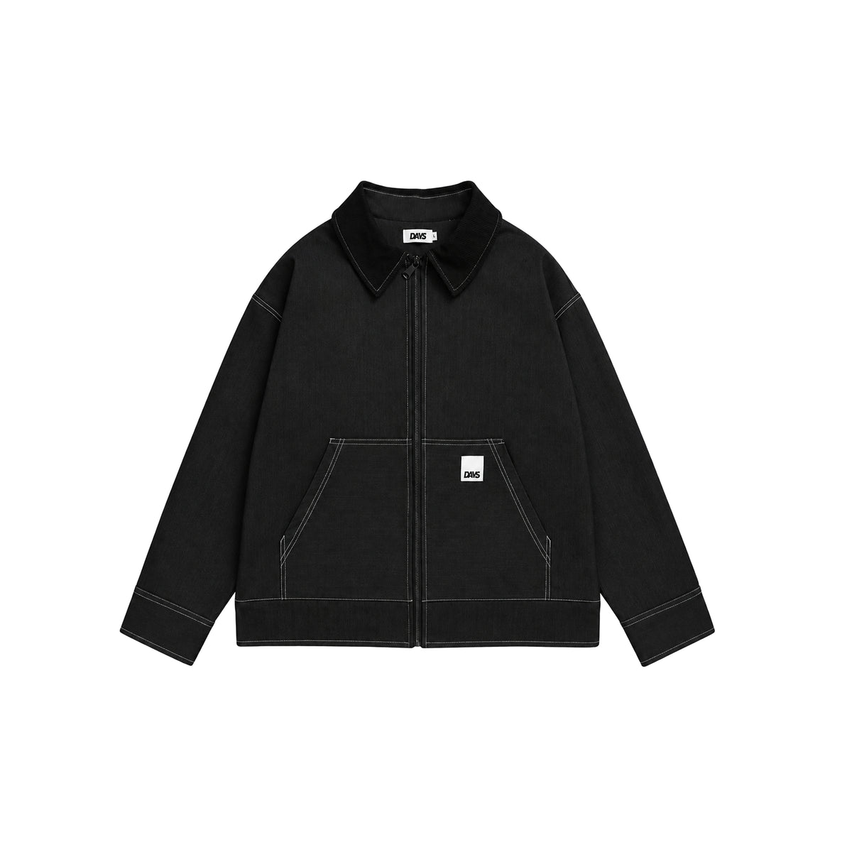 QUEST DENIM REVERSE-STITCH WORK JACKET