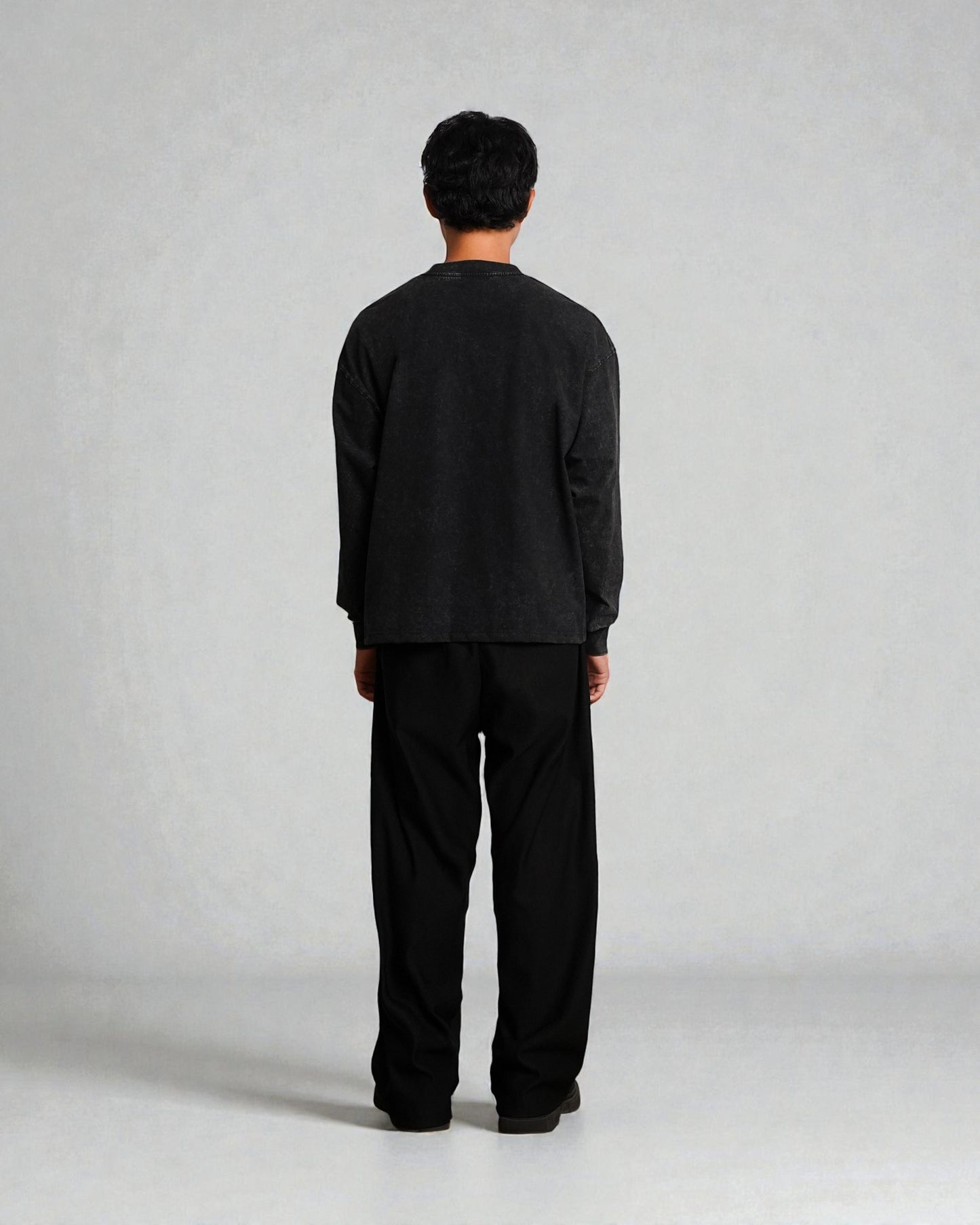 LESLEY BOXY LOOSE FIT STONE WASHED L/S SHIRT