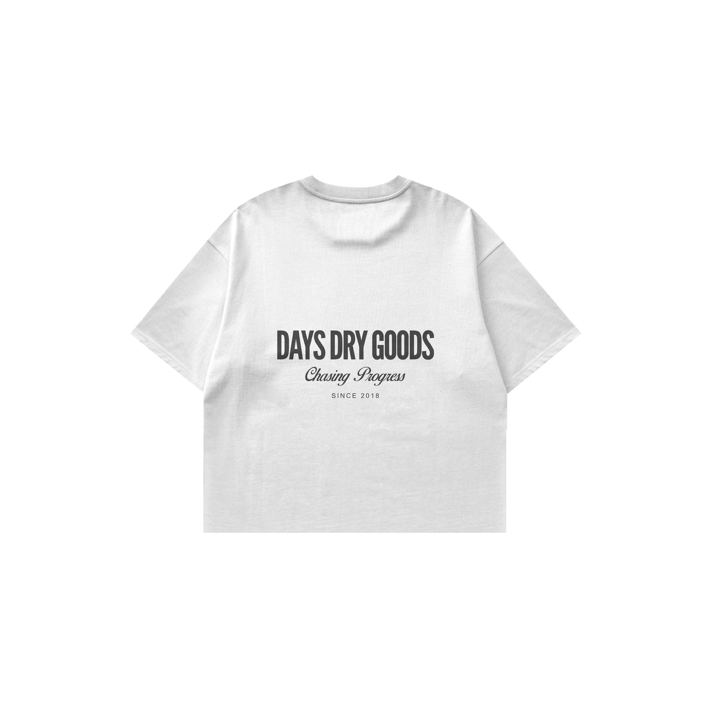 DRY GOODS WHITE — HERITAGE-300 OVERSIZED CROPPED FIT T-SHIRT
