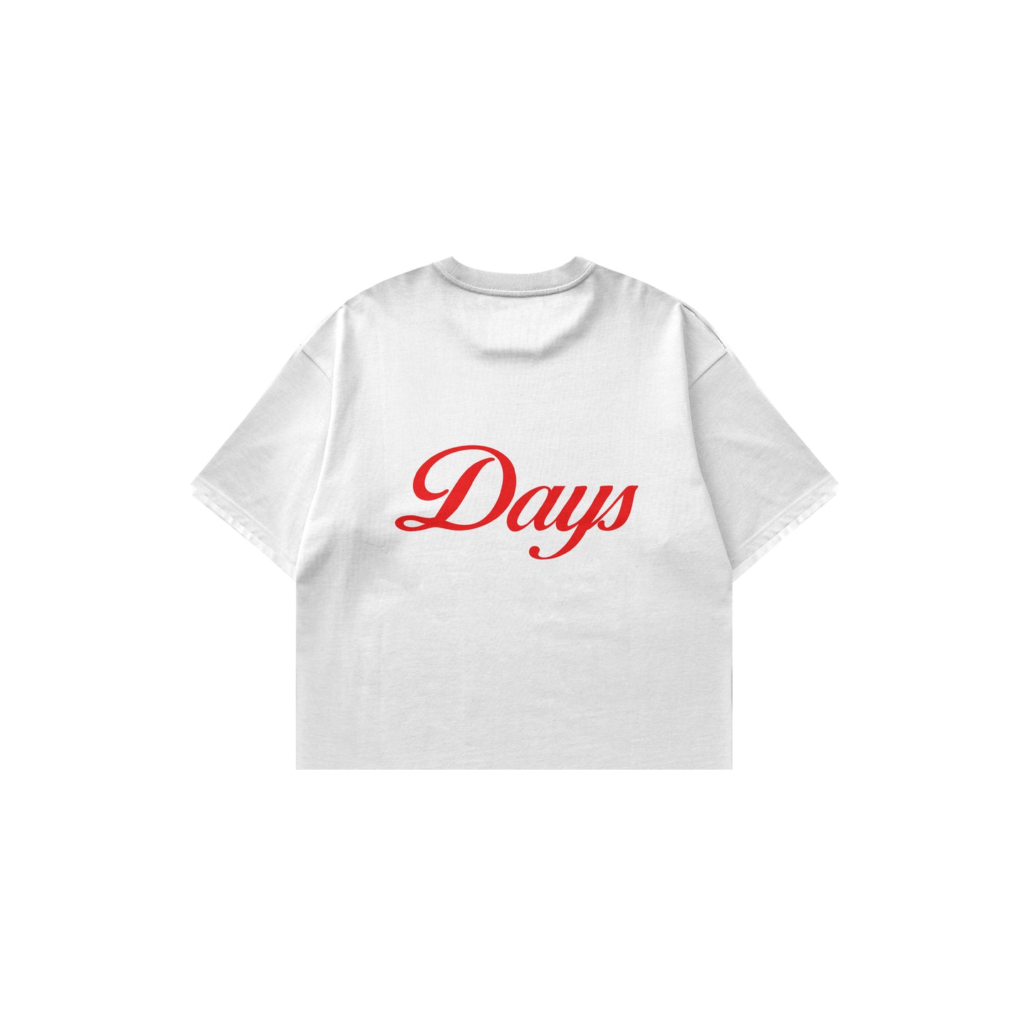 RED PARADISE — HERITAGE-300 OVERSIZED CROPPED FIT POCKET T-SHIRT