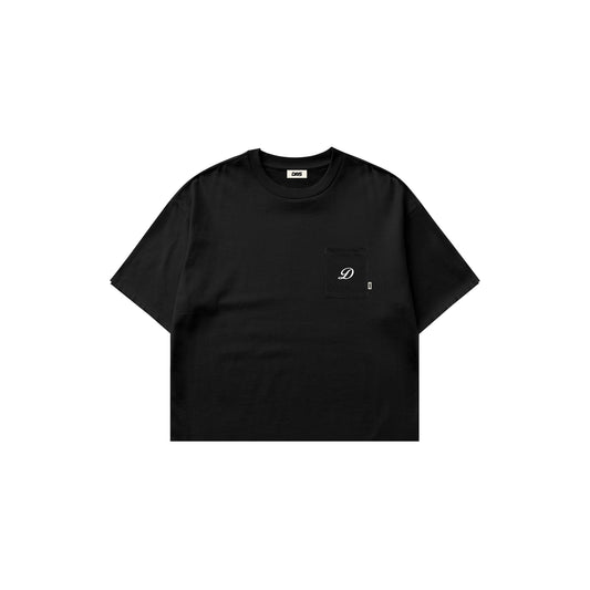 BLACK PARADISE — HERITAGE-300 OVERSIZED CROPPED FIT POCKET T-SHIRT
