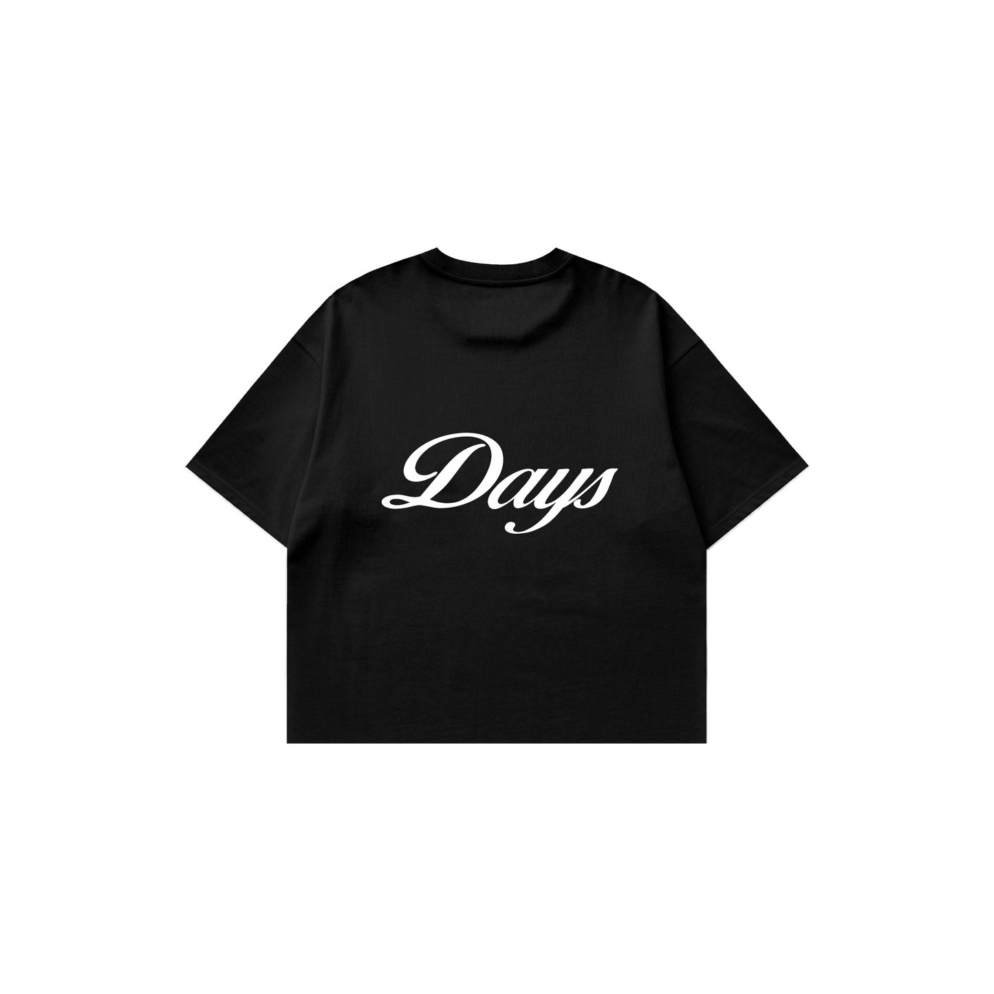BLACK PARADISE — HERITAGE-300 OVERSIZED CROPPED FIT POCKET T-SHIRT