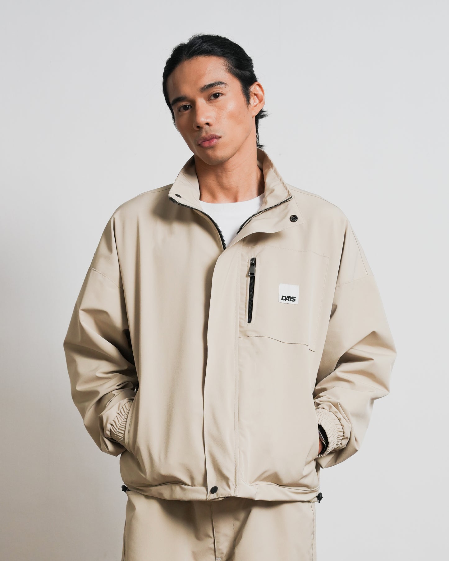 OFF-GRID BOXY FIT NYLON TRACK JACKET