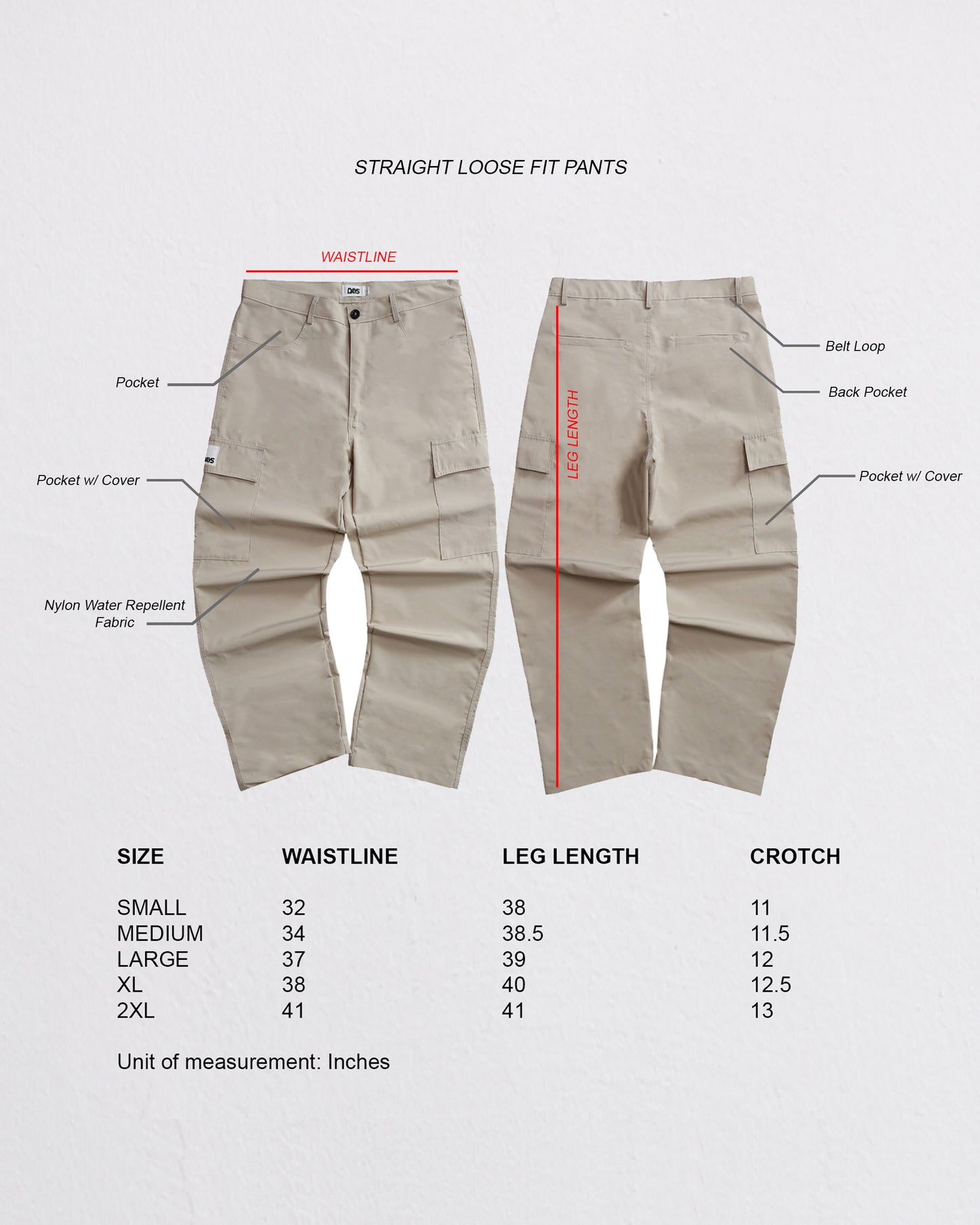 OFF-GRID NYLON LOOSE-FIT CARGO PANTS